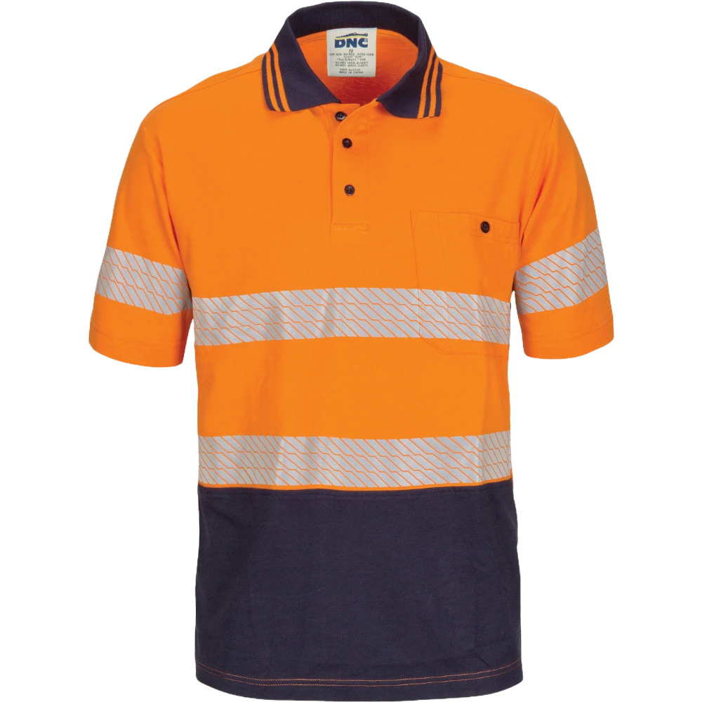 DNC Hi Vis Segmented Tape Cotton Polo 3515