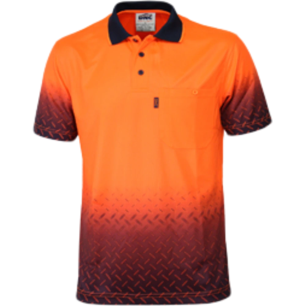 Hi Vis Diamond Plate Sublimated Polo 3552
