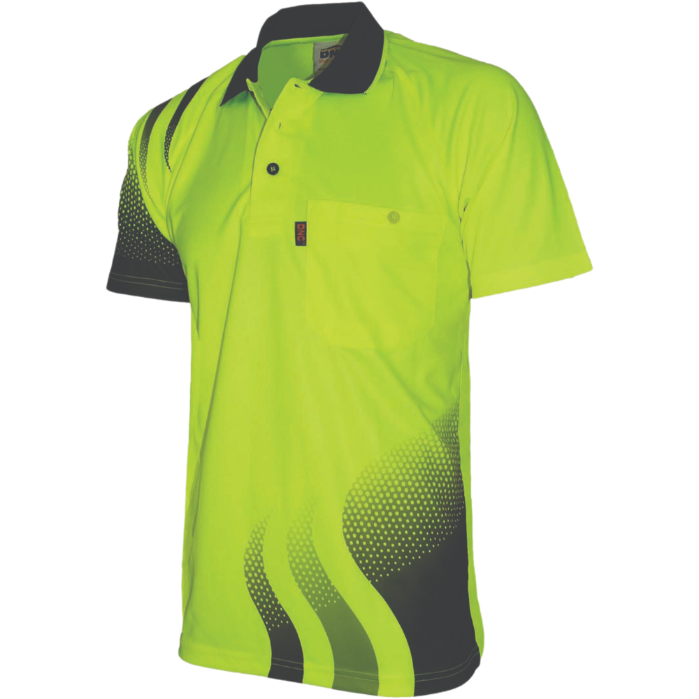 Hi Vis Wave Sublimated Polo 3563