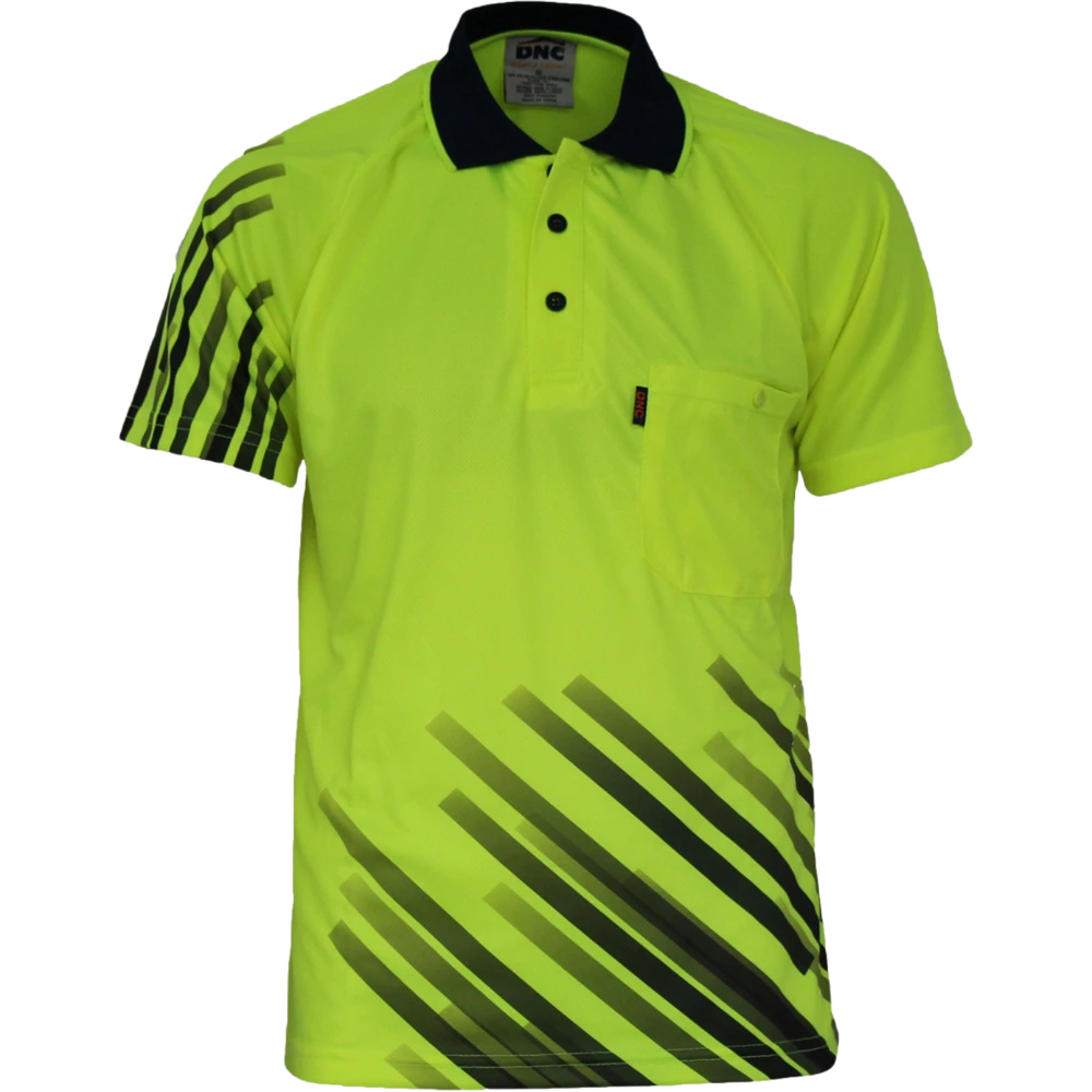 DNC Hi Vis Stripe Sublimated Polo 3565