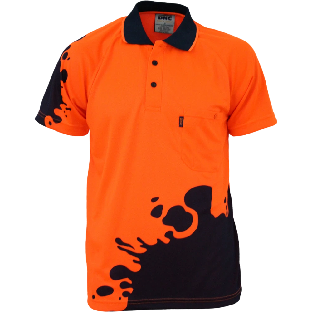 DNC Hi Vis Splash Sublimated Polo 3567