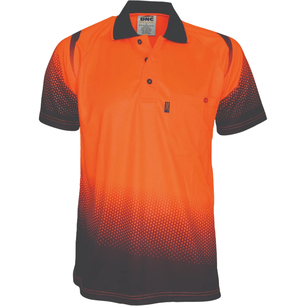 DNC Hi Vis Ocean Sublimated Polo 3568