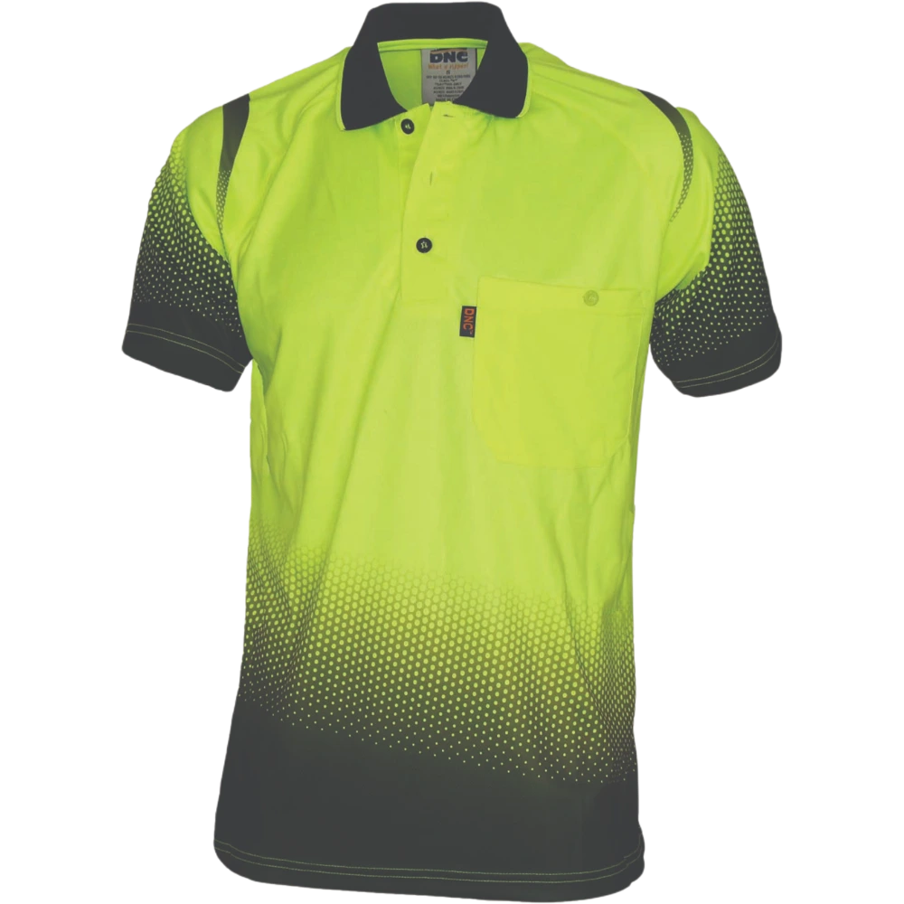 DNC Hi Vis Ocean Sublimated Polo 3568