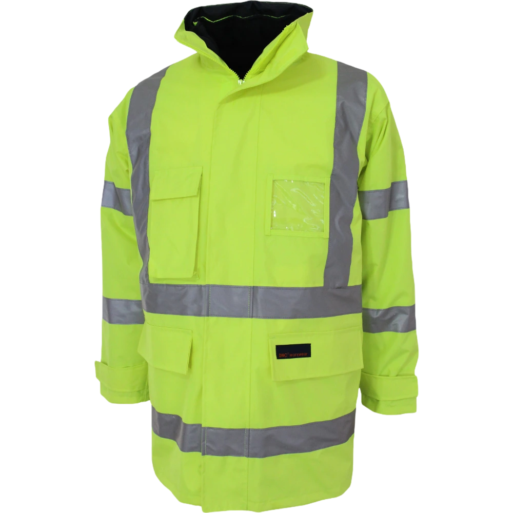 DNC HiVis "6 in 1" Breathable Rain Jacket Biomotion 3572