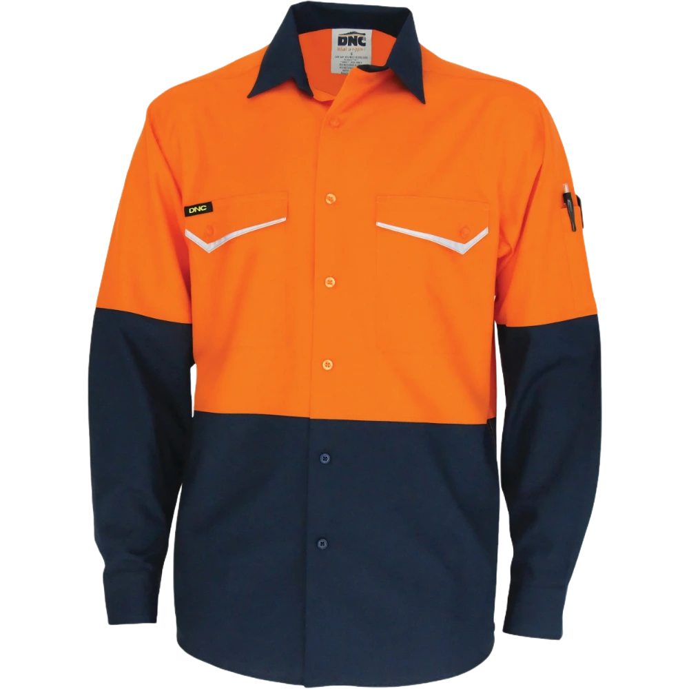 DNC HiVis RipStop Cotton Cool Long Sleeve Shirt 3586