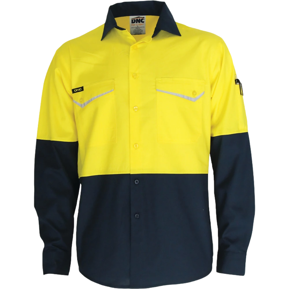 DNC HiVis RipStop Cotton Cool Long Sleeve Shirt 3586