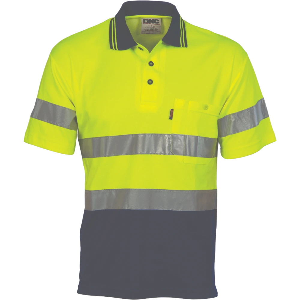 HiVis Two Tone Cotton Back Polo 3717