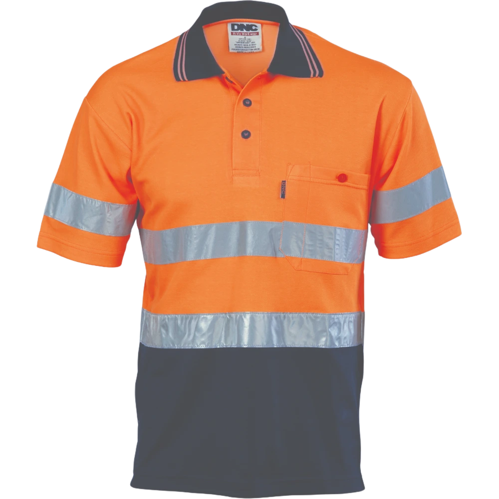HiVis Two Tone Cotton Back Polo 3717