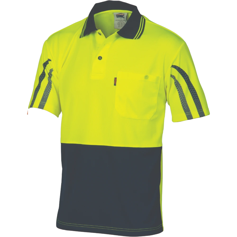 DNC HiVis Cool-Breathe Sublimated Stripe Polo 3752