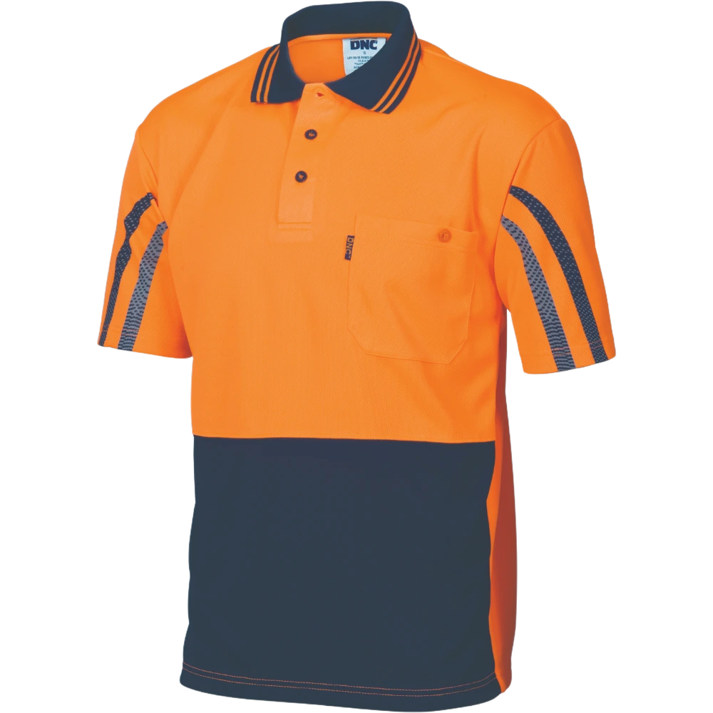 DNC HiVis Cool-Breathe Sublimated Stripe Polo 3752