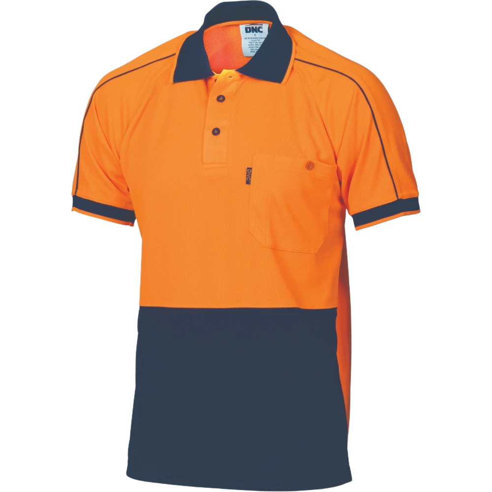 DNC HiVis Cool-Breathe Sublimated Double Piped Polo 3753
