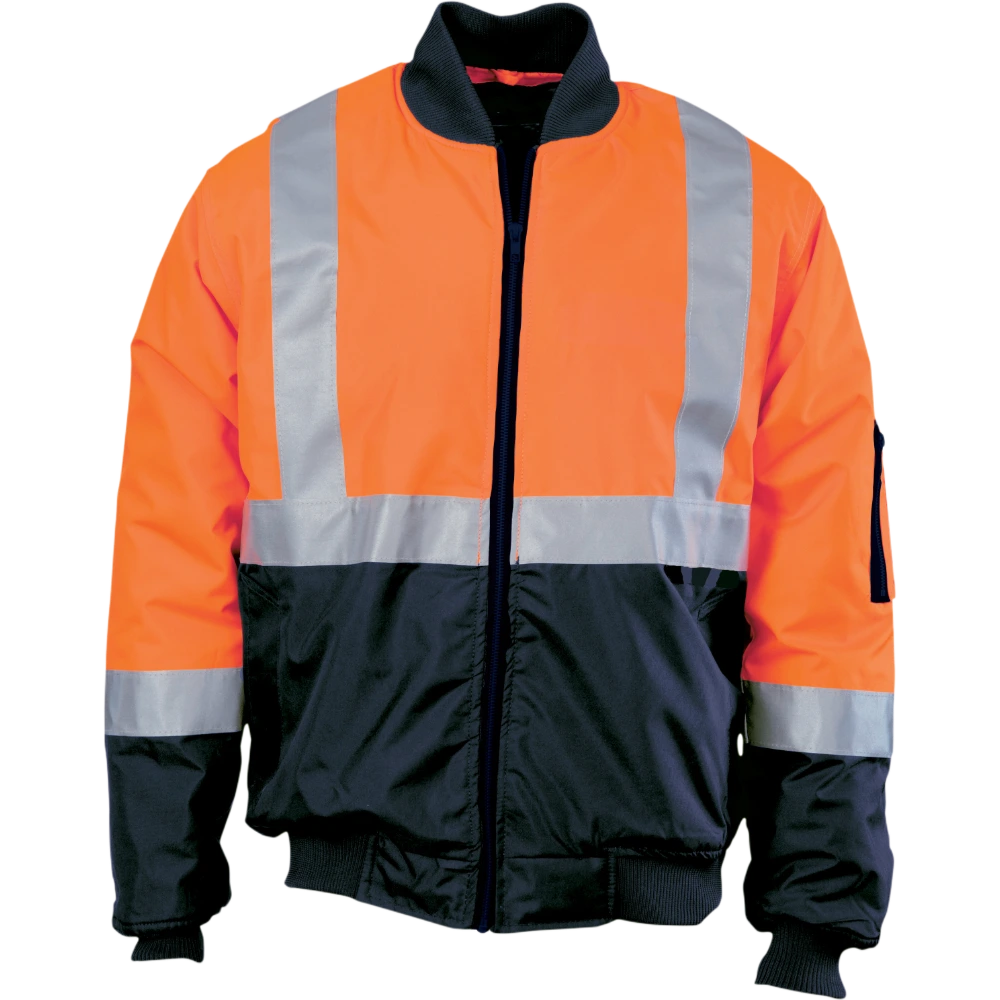 DNC HiVis 2 Tone Bomber Jacket With Reflective Tape 3762