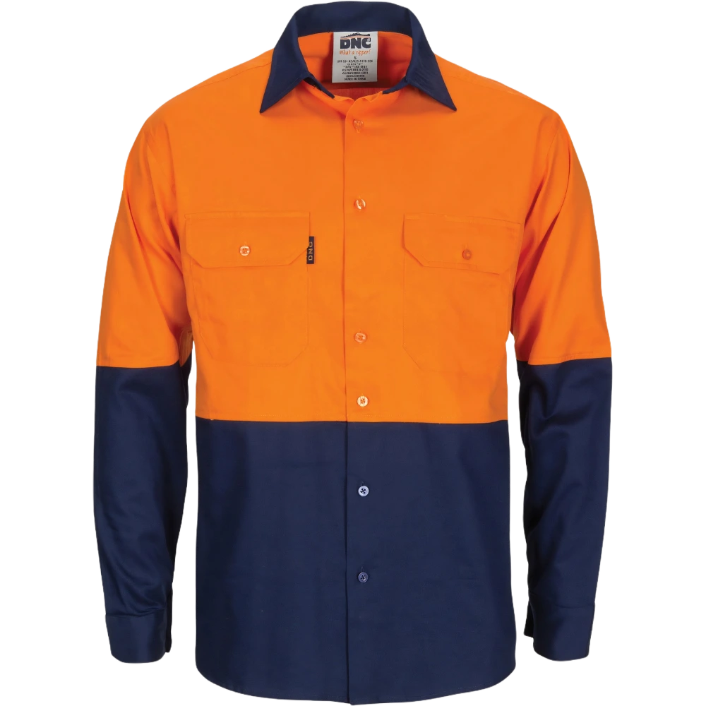 DNC HiVis Cool Vented Cotton Shirt With Gussets 3781