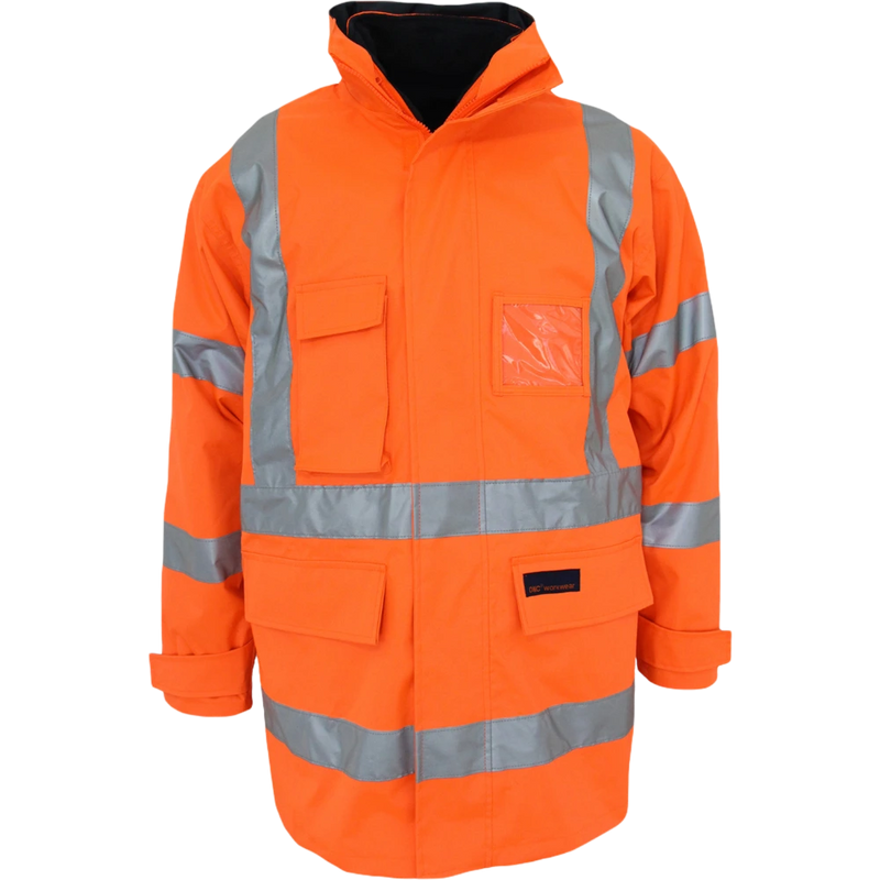 DNC HiVis "X" Back 6 in 1 Rain Jacket Biomotion 3797