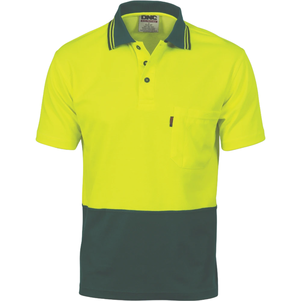 DNC HiVis Two Tone Fluoro Polo Shirt 3814