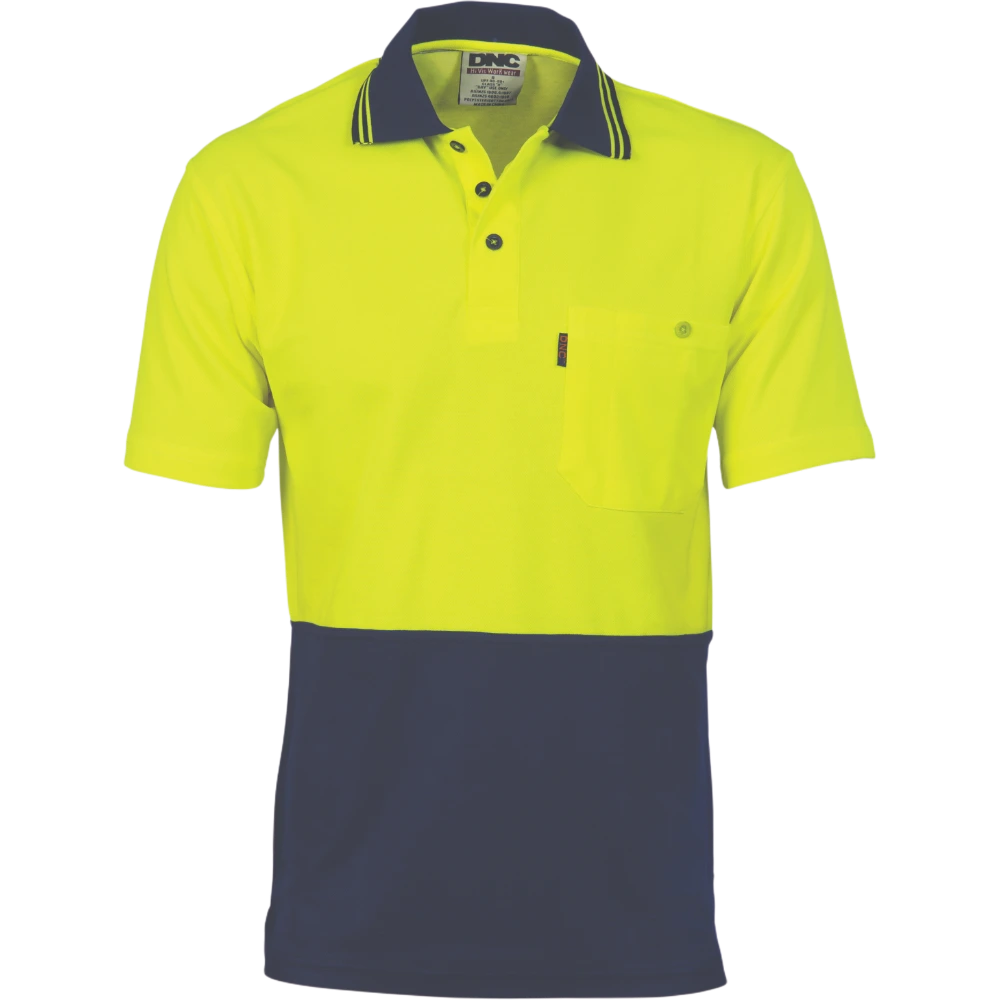 DNC HiVis Two Tone Fluoro Polo Shirt 3814