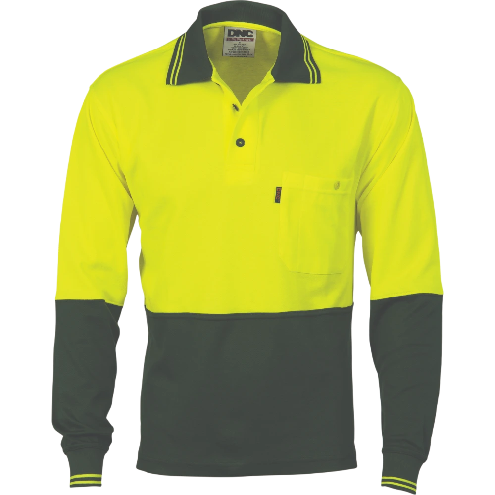 DNC HiVis Cotton Two Tone Fluoro Polo Shirt 3816