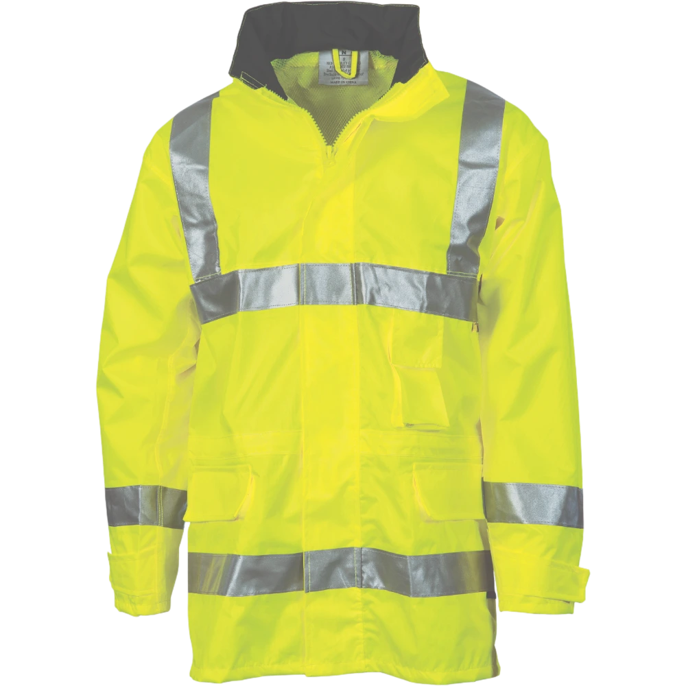 DNC HiVis Breathable Rain Jacket With 3M R/Tape 3871