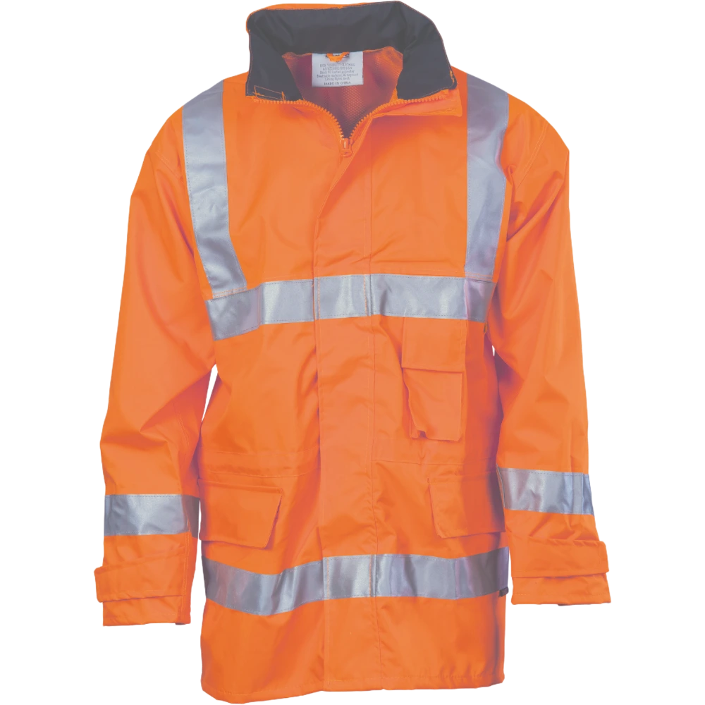 DNC HiVis Breathable Rain Jacket With 3M R/Tape 3871