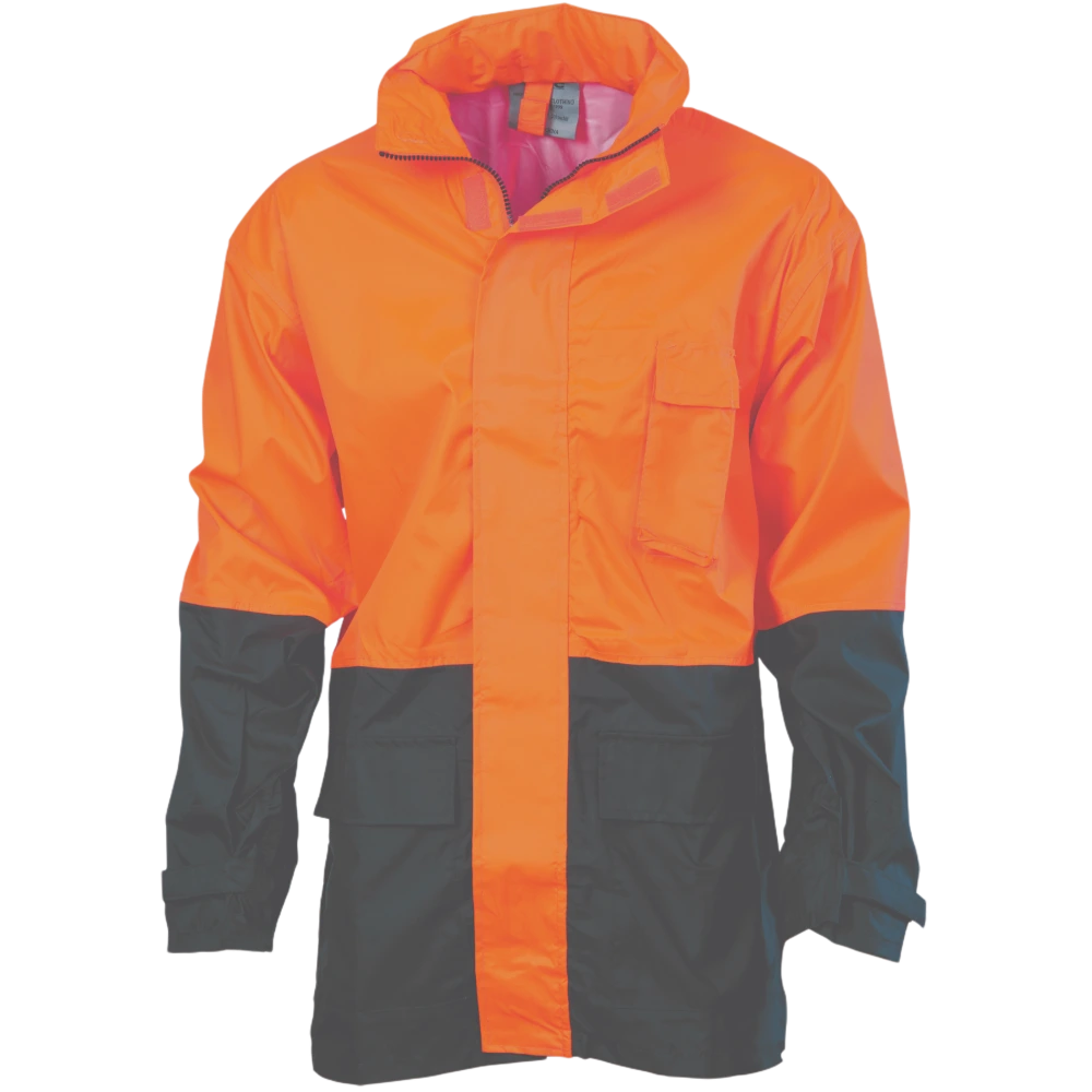 DNC HiVis Two Tone Light Weight Rain Jacket 3877