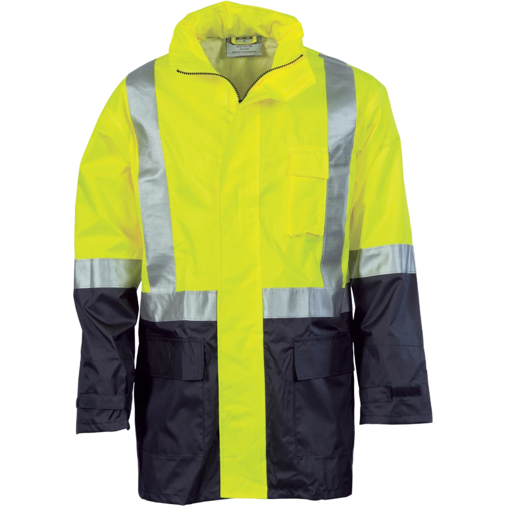 DNC HiVis Two Tone Light Weight Rain Jacket With CSR R/Tape 3879