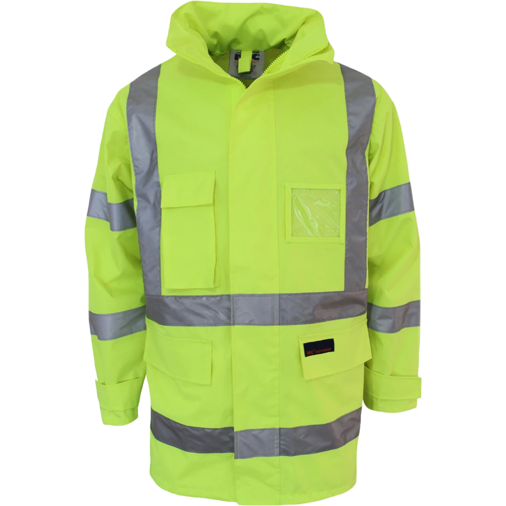 DNC HiVis X Back Rain Jacket Biomotion Tape 3996