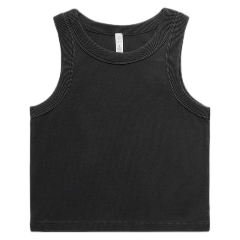 AS Colour Womens Faded Organic Rib Crop Tank 4035