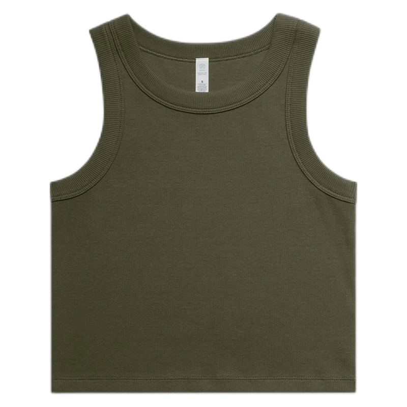 AS Colour Womens Organic Rib Crop Tank 4064G