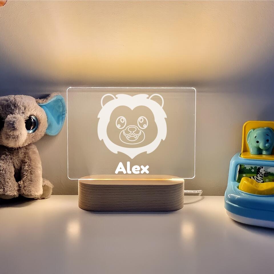 Cute Lion Rectangle Night Light