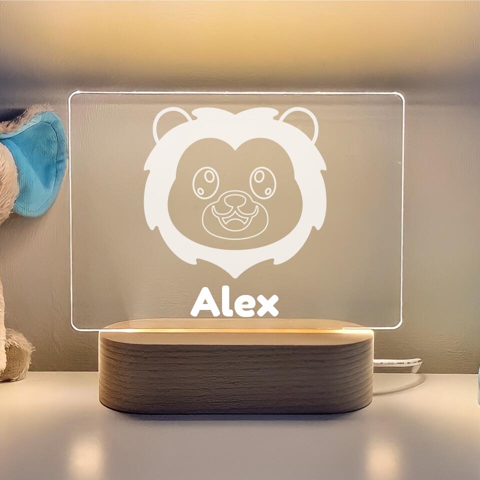 Cute Lion Rectangle Night Light