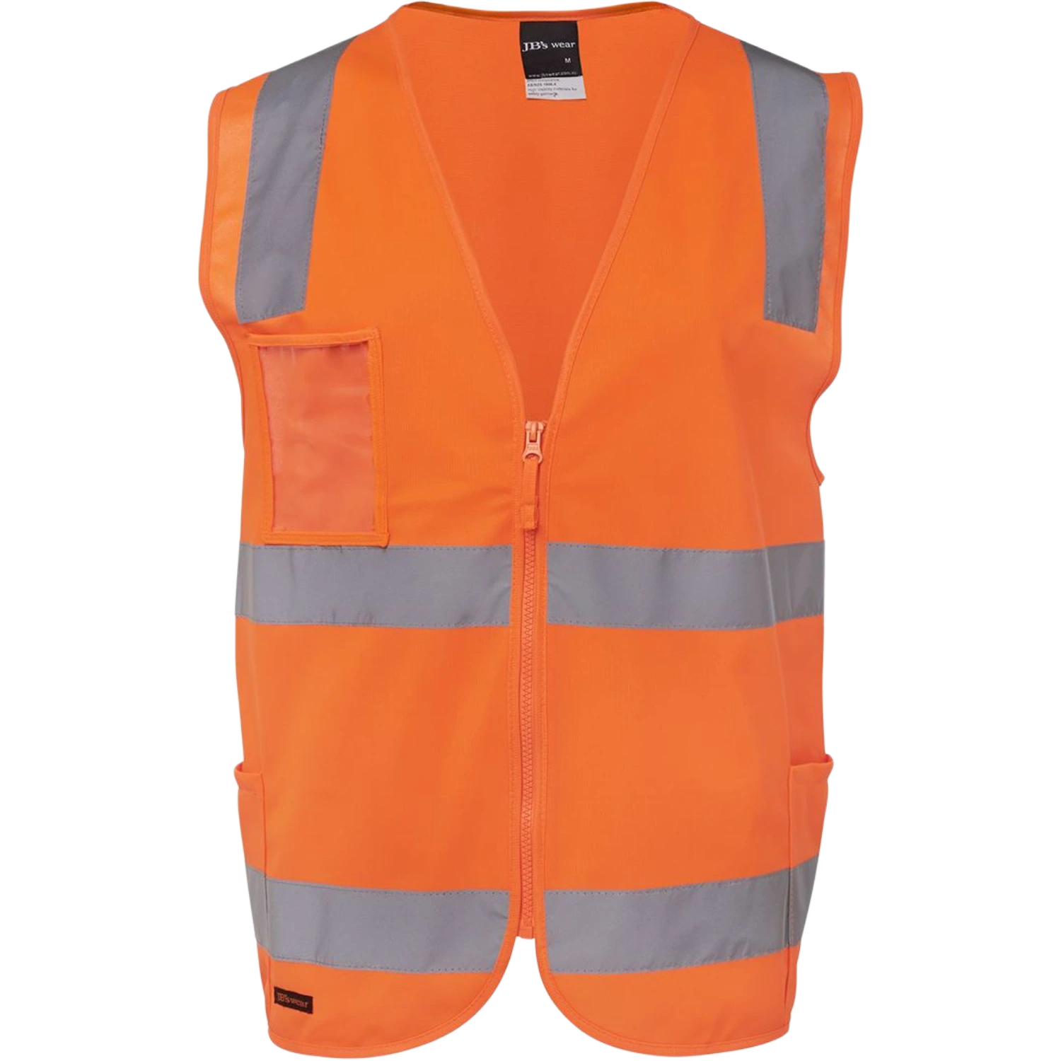JB's Hi Vis (D+N) Zip Safety Vest 6DNSZ