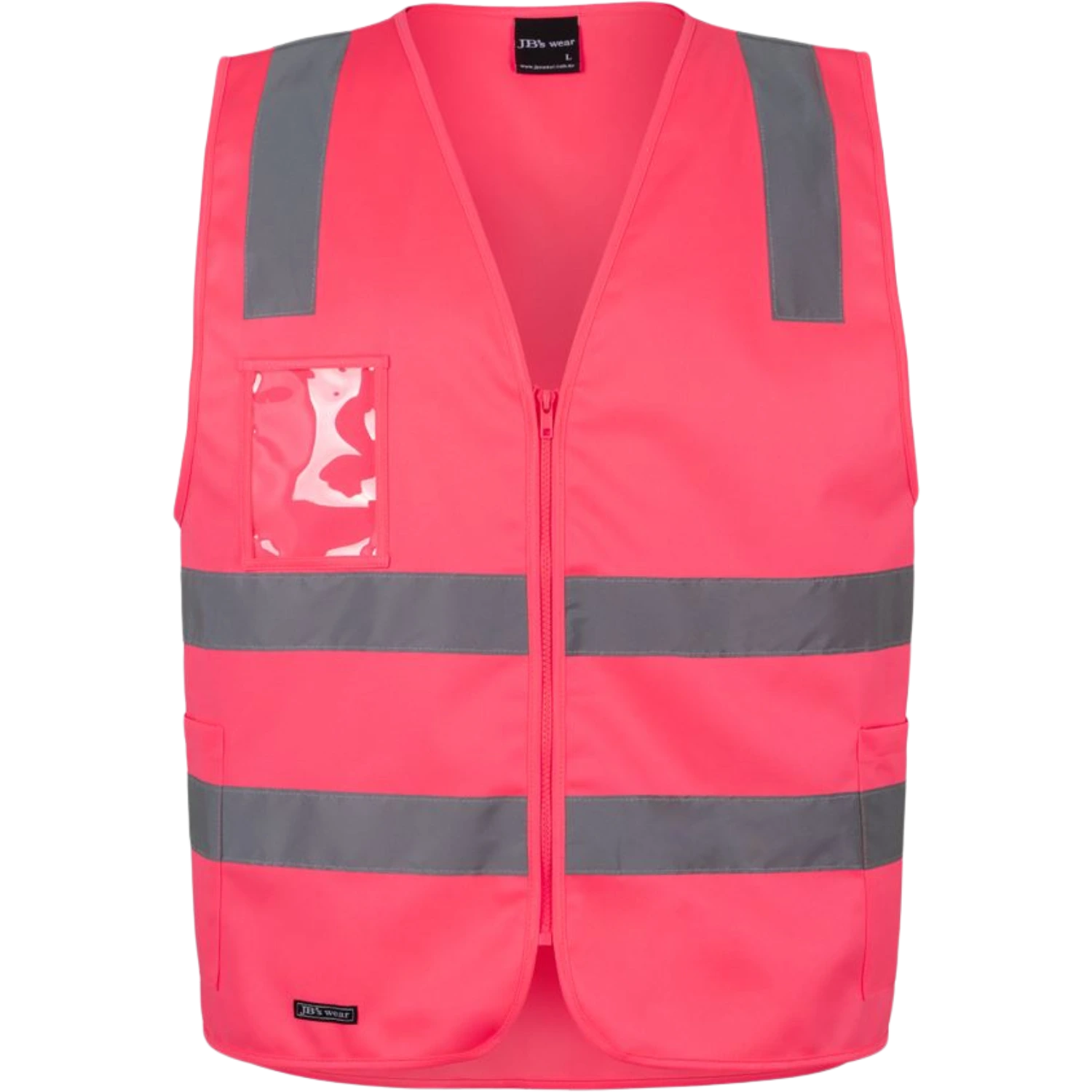 JB's Hi Vis (D+N) Zip Safety Vest 6DNSZ