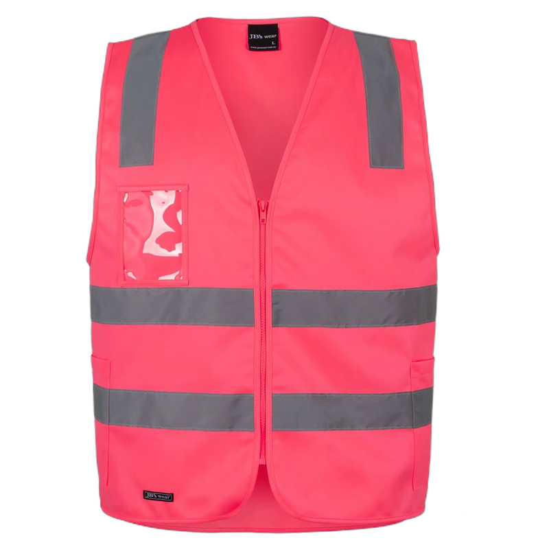JB's Hi Vis (D+N) Zip Safety Vest 6DNSZ