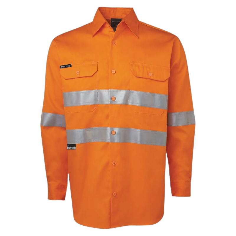 JB's Hi Vis L/S (D+N) 150G Work Shirt 6DNWL