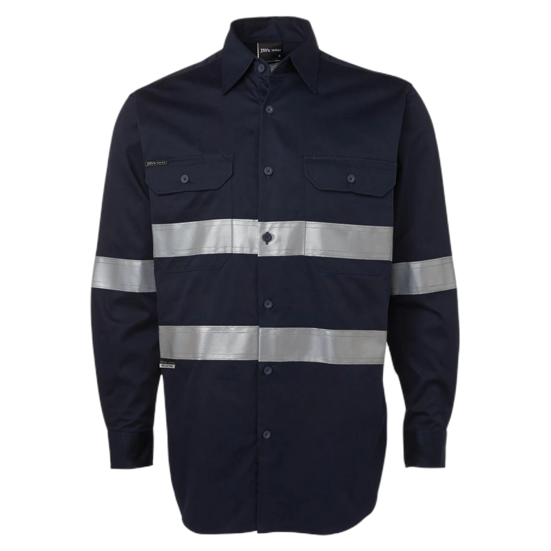 JB's L/S 190G Work Shirt With Reflective Tape 6HDNL