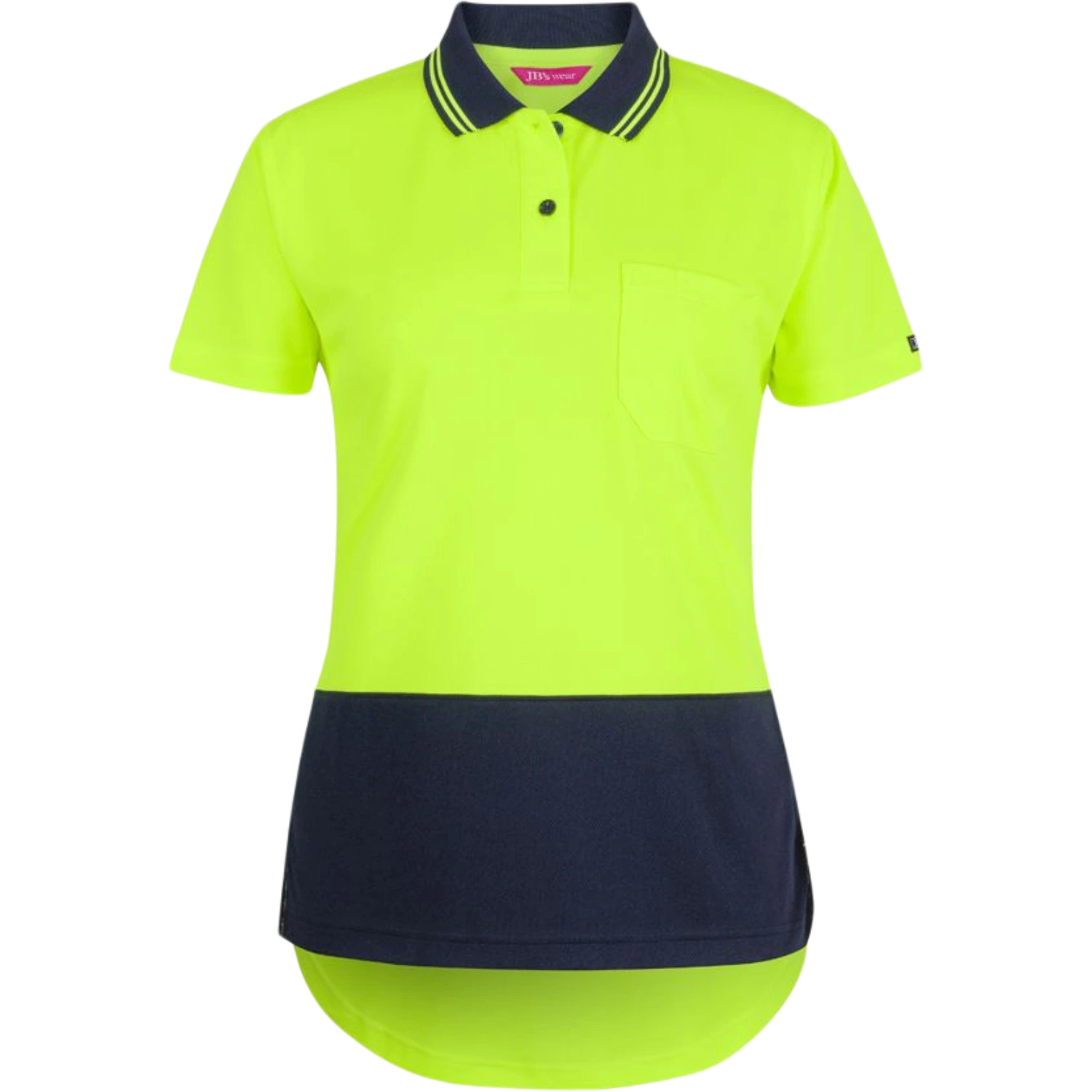 JB's Ladies Hi Vis S/S Drop Tail Polo 6HDS1