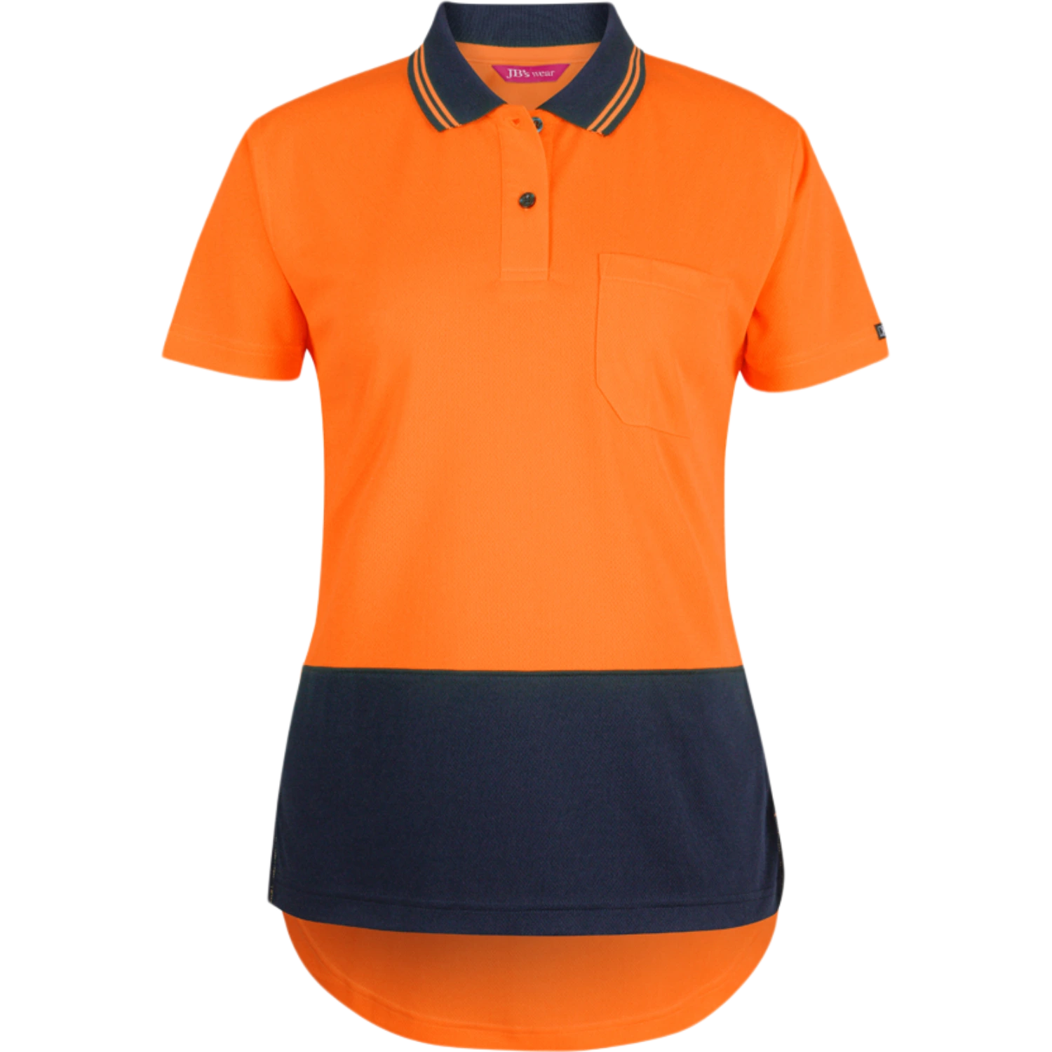 JB's Ladies Hi Vis S/S Drop Tail Polo 6HDS1