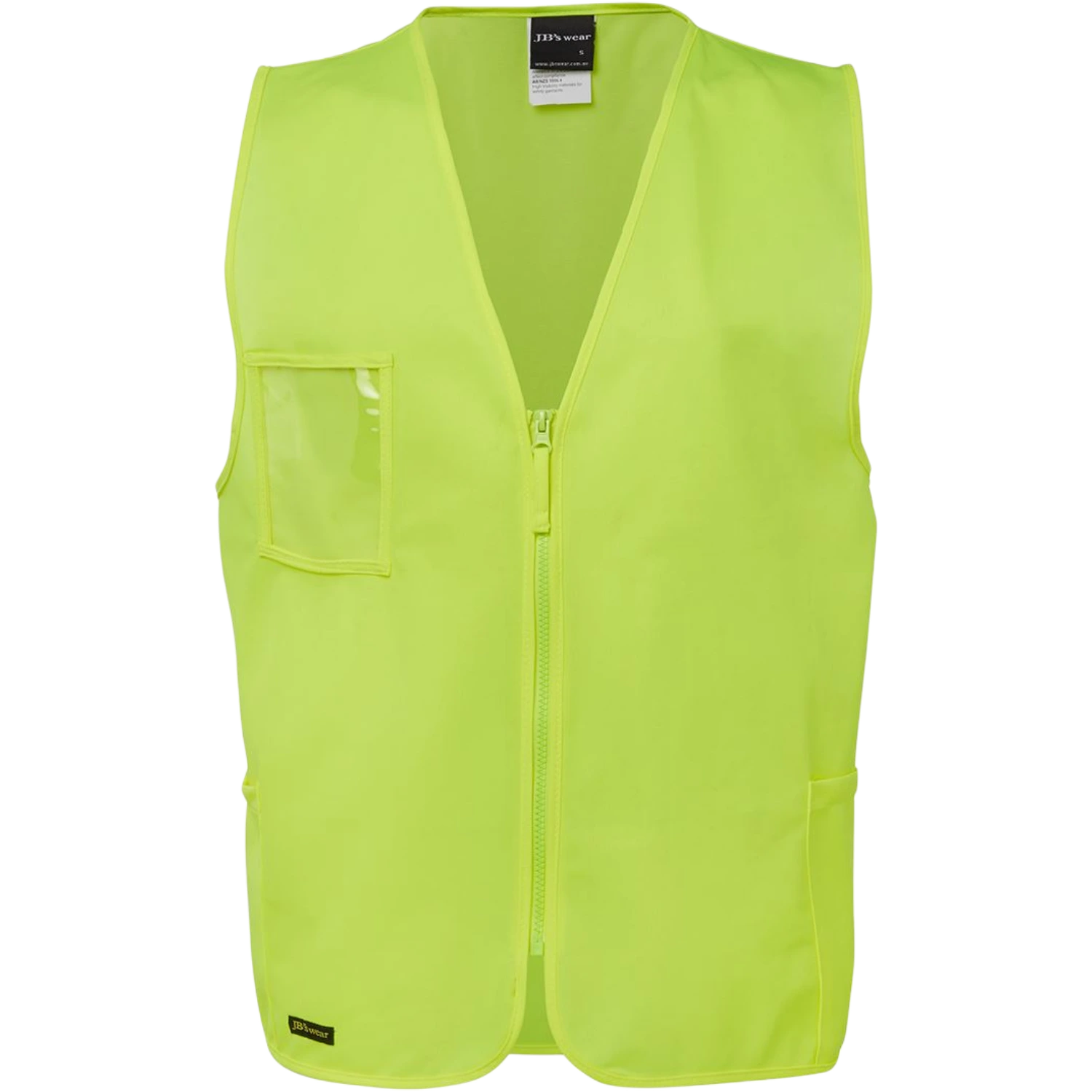 JB's Hi Vis Zip Safety Vest 6HVSZ