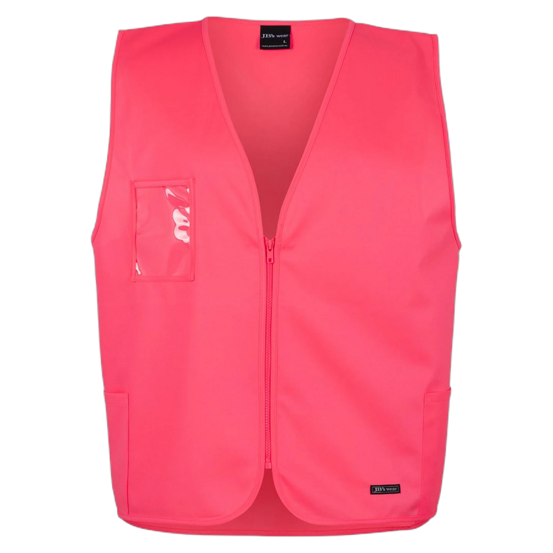 JB's Hi Vis Zip Safety Vest 6HVSZ