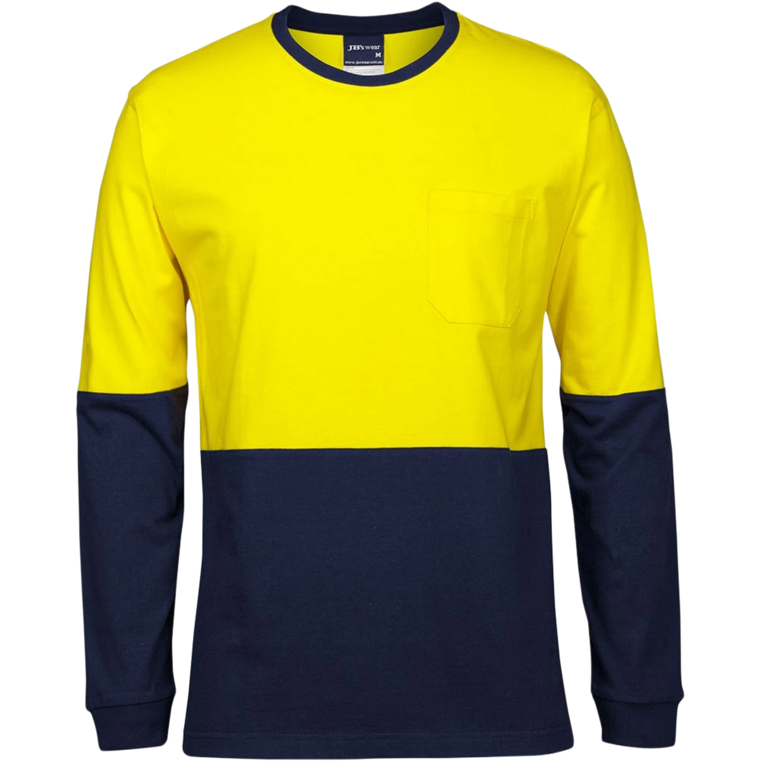JB's Hi Vis L/S Crew Neck Cotton T-shirt 6HVTN