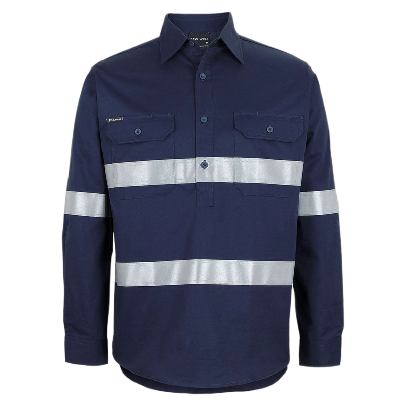 JB's Close Front L/S 150g Work Shirt Reflective Tape 6HWCT