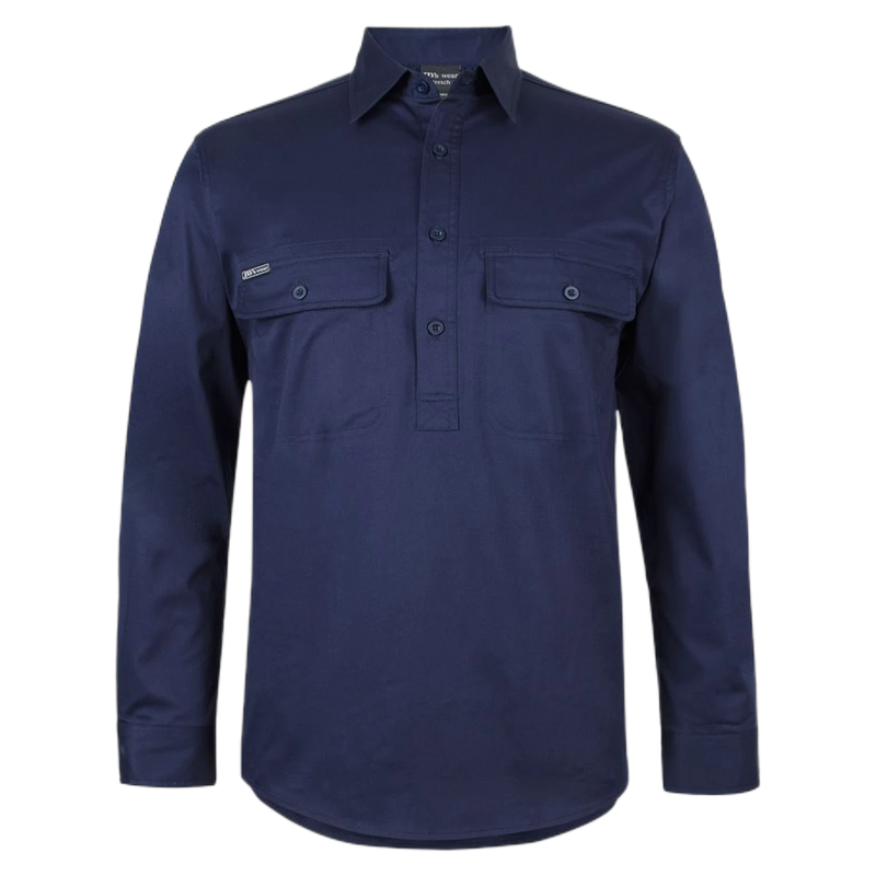 JB's L/S Stretch Close Front Work Shirt 6WLCS