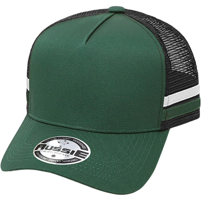 AH456 – A-Frame Striped Trucker Cap