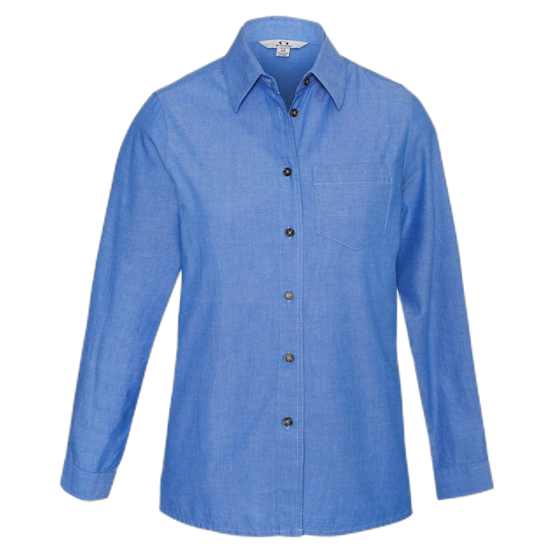 Biz Collection Chambray Womens Long Sleeve Shirt LB6201