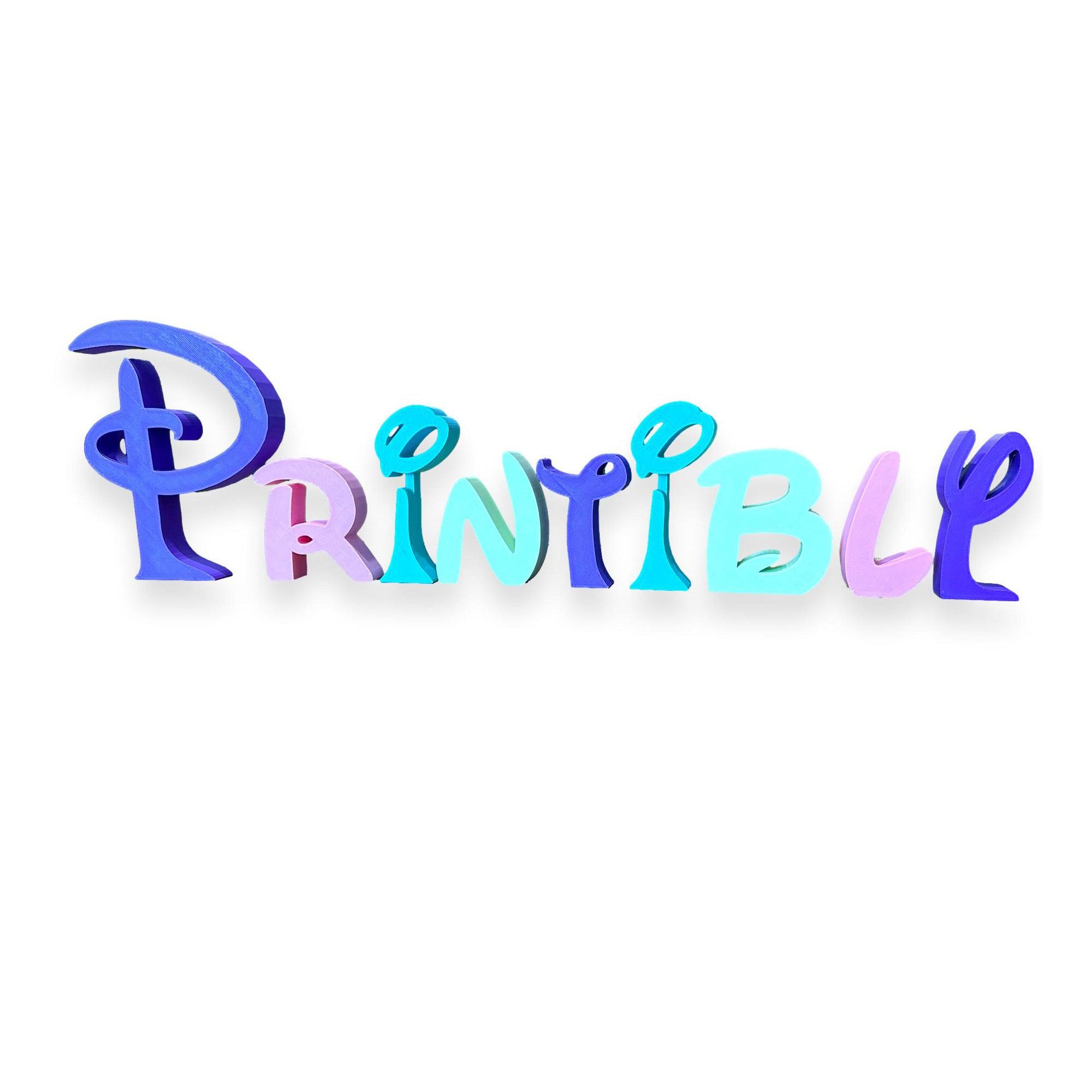 Cursive Disney Inspired Name - 3D Printed - Printibly