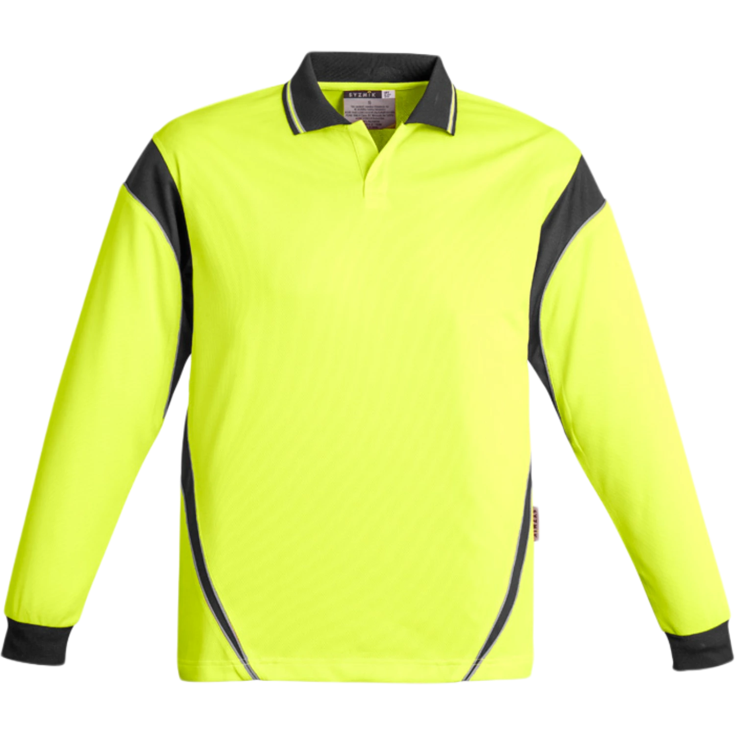 Syzmik Mens Hi Vis Aztec Long Sleeve Polo ZH249