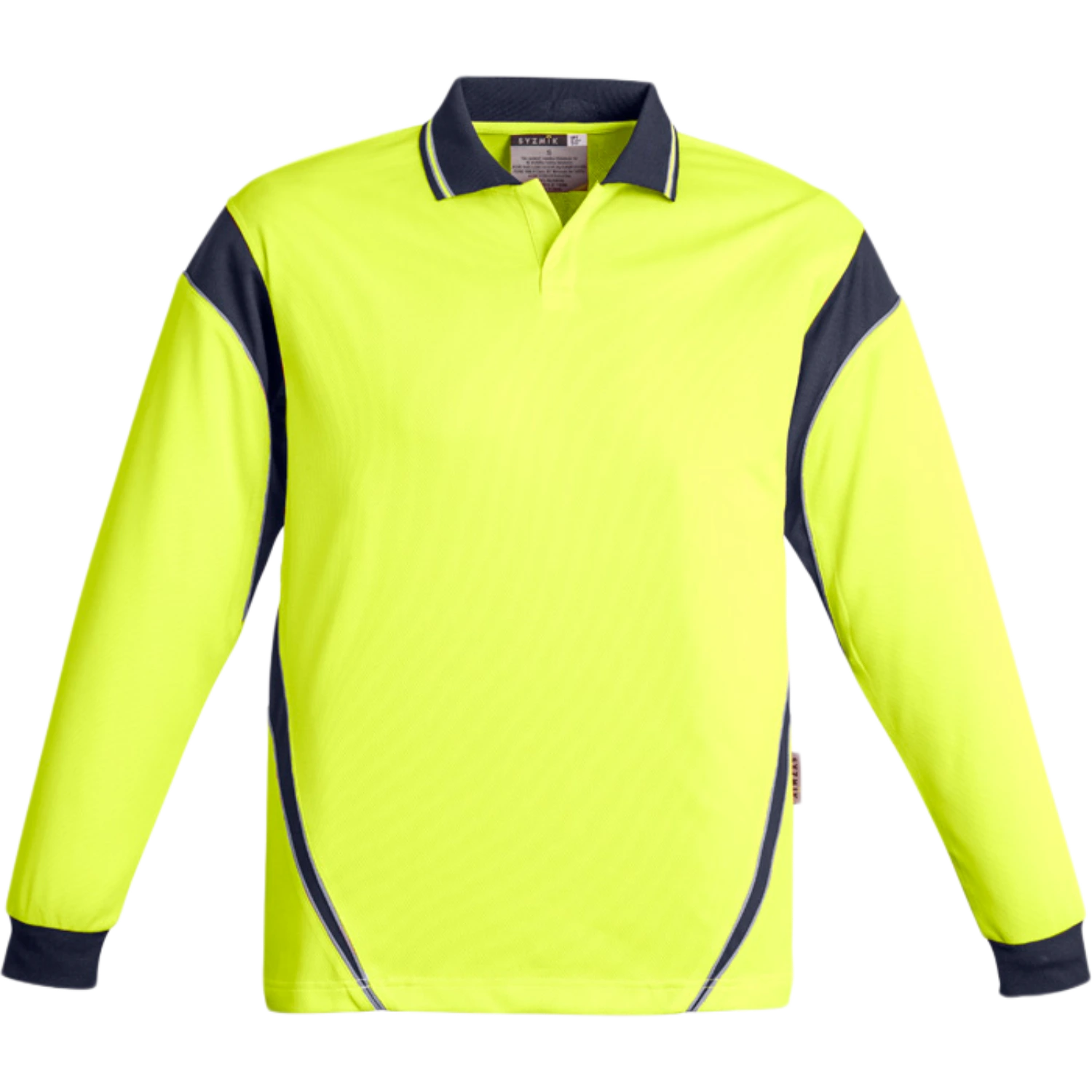 Syzmik Mens Hi Vis Aztec Long Sleeve Polo ZH249
