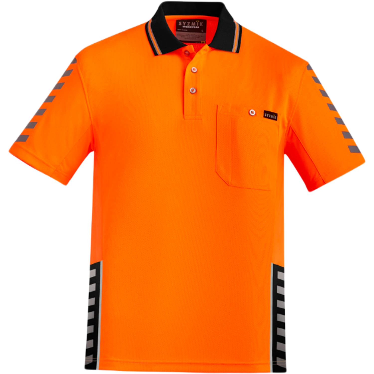 Syzmik Mens Hi Vis Komodo Short Sleeve Polo ZH320