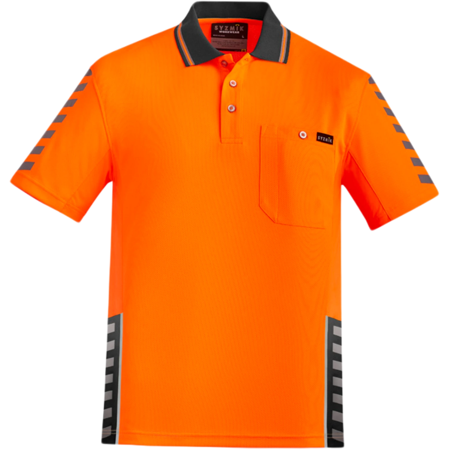 Syzmik Mens Hi Vis Komodo Short Sleeve Polo ZH320