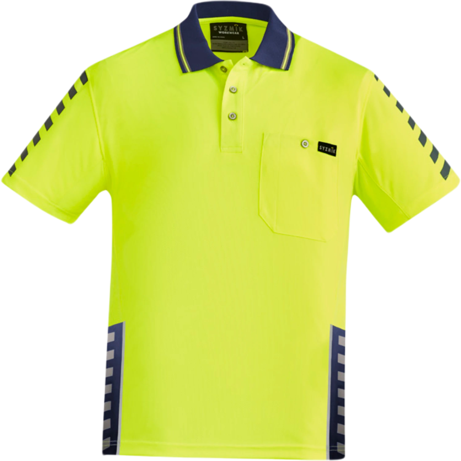 Syzmik Mens Hi Vis Komodo Short Sleeve Polo ZH320